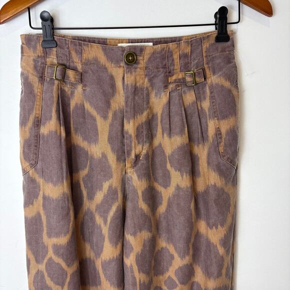 Anthropologie - Tamarind Giraffe Print Jogger Style Trouser Pants - Size 2 - Picture 4 of 10